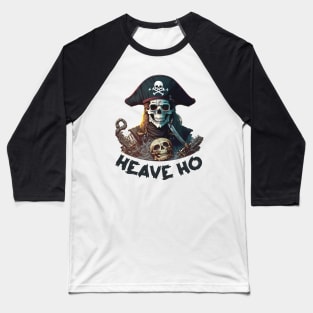 Pirate's Heave Ho Skull Baseball T-Shirt